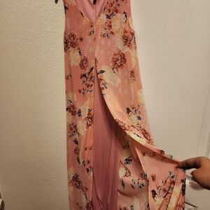 Summer dress with slit in center